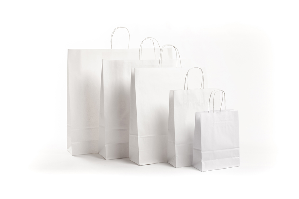 Shopping Bag “Neutral White – Twisted Handle” – Valmisa Packaging